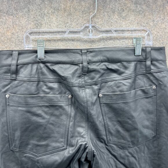 Tripp NYC Pants Men 34 Black Faux Leather Punk Goth Slim Fit Rock Style Y2K - Picture 2 of 11